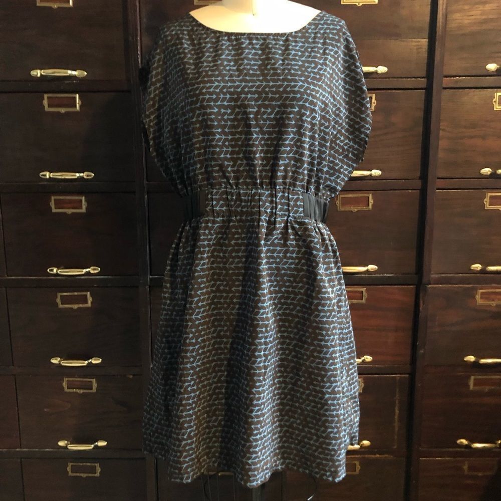 YA Los Angeles Brown / Turquoise Dress - L